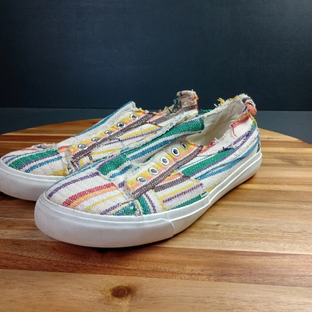 Corkys Babalu Slip On Canvas Shoes Sneaker Women's Size 10 Beach Vacation Resort